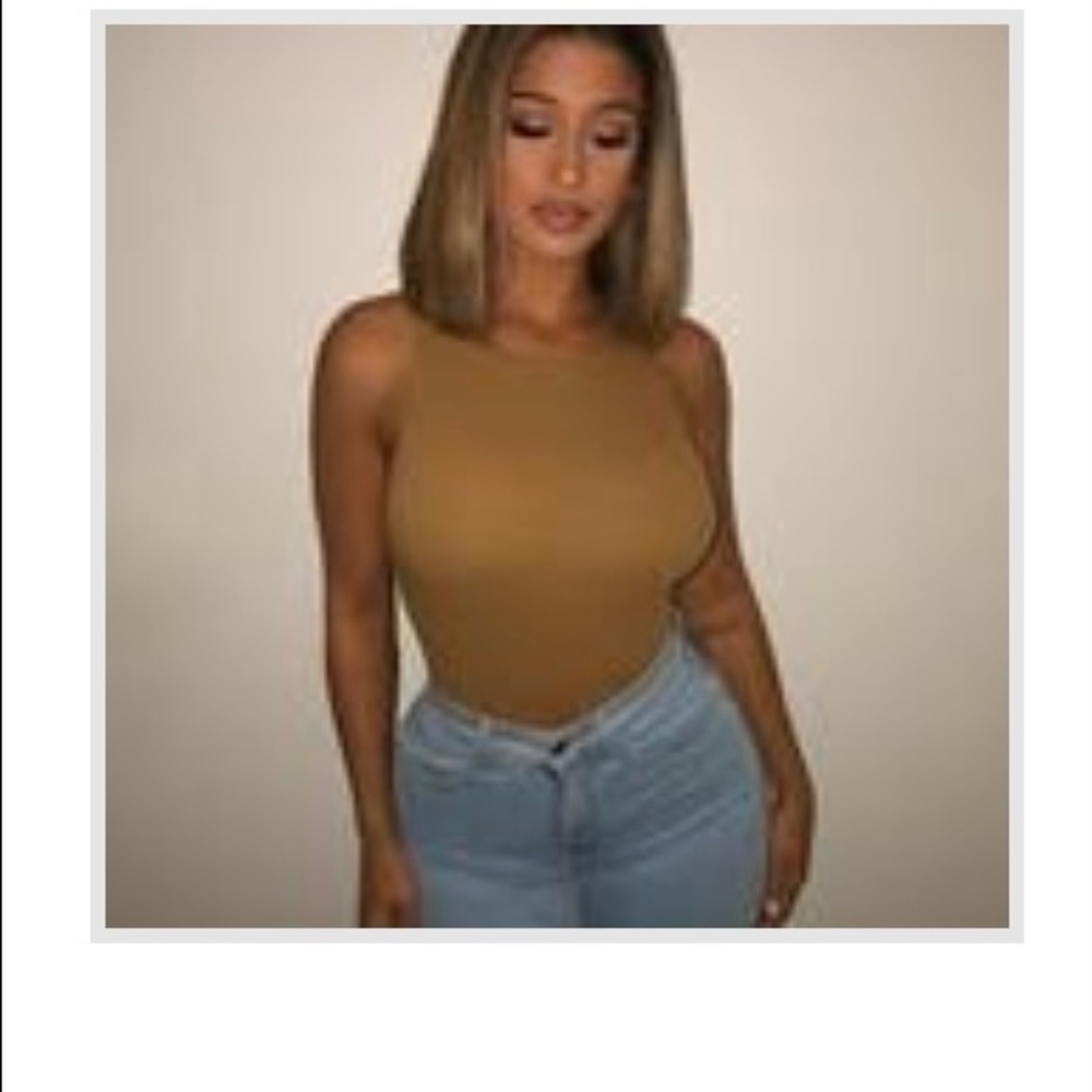 Beige body suit